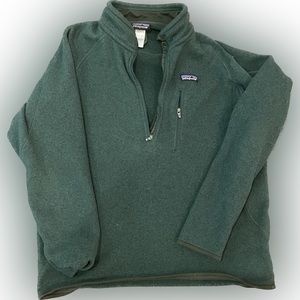 Men’s large Patagonia 1/4 zip sweater green